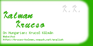 kalman krucso business card